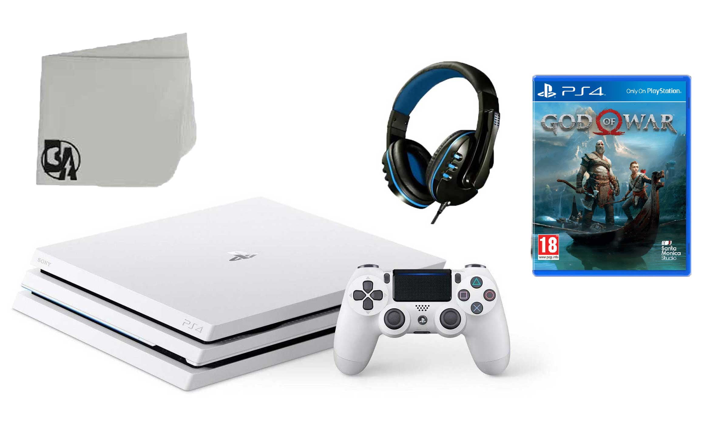 Sony PlayStation 4 PRO Glacier 1TB Gaming Console White with Call of Duty  Infinite Warfare BOLT AXTION Bundle Used