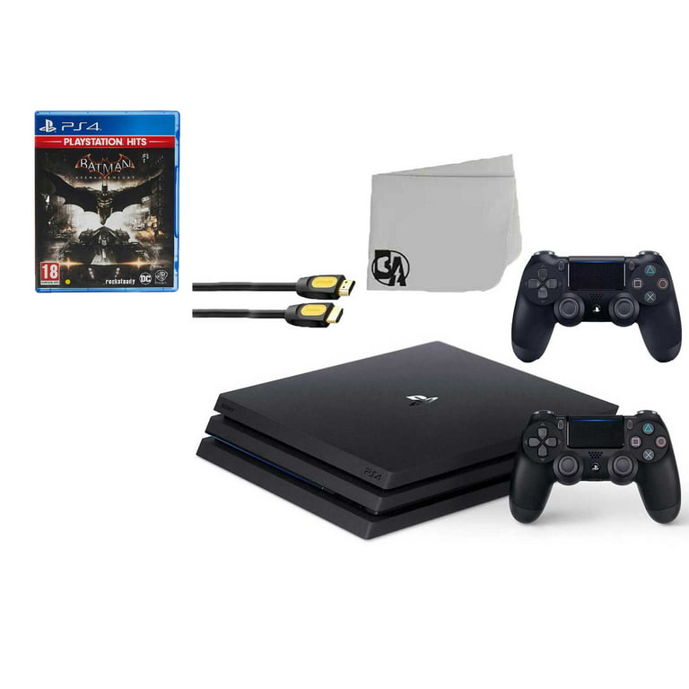 Sony PlayStation 4 Pro 1TB Gaming Console Black 2 Controller Included with  Batman Arkham Knight BOLT AXTION Bundle Used