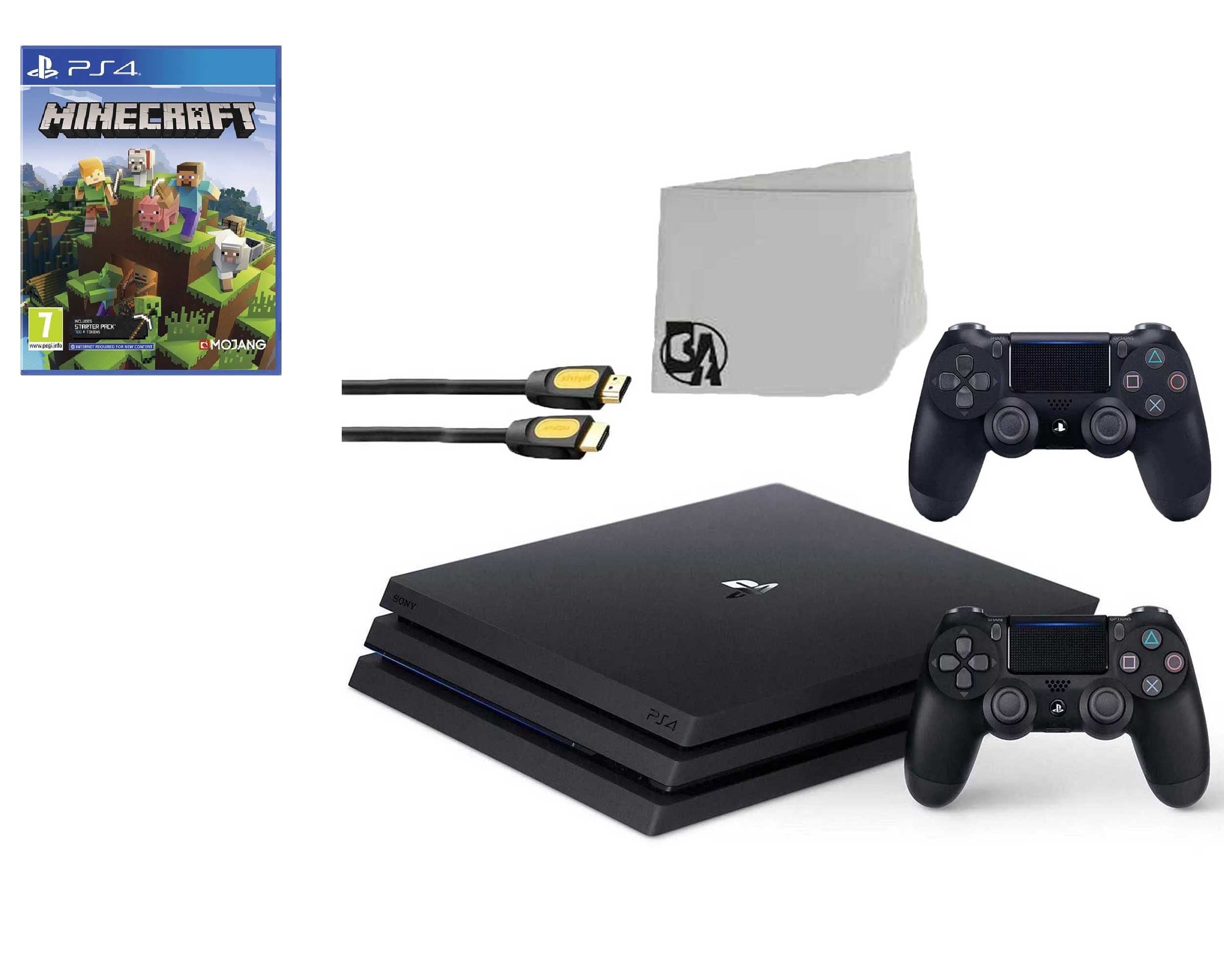 Sony PlayStation 4 Pro 1TB Gaming Console Black 2 Controller 