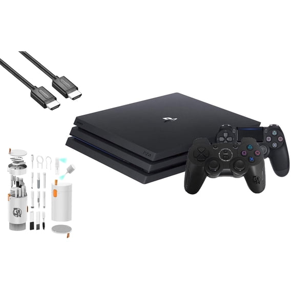 Sony PlayStation 4 Pro 1TB Gaming Console Black with 2 Controllers