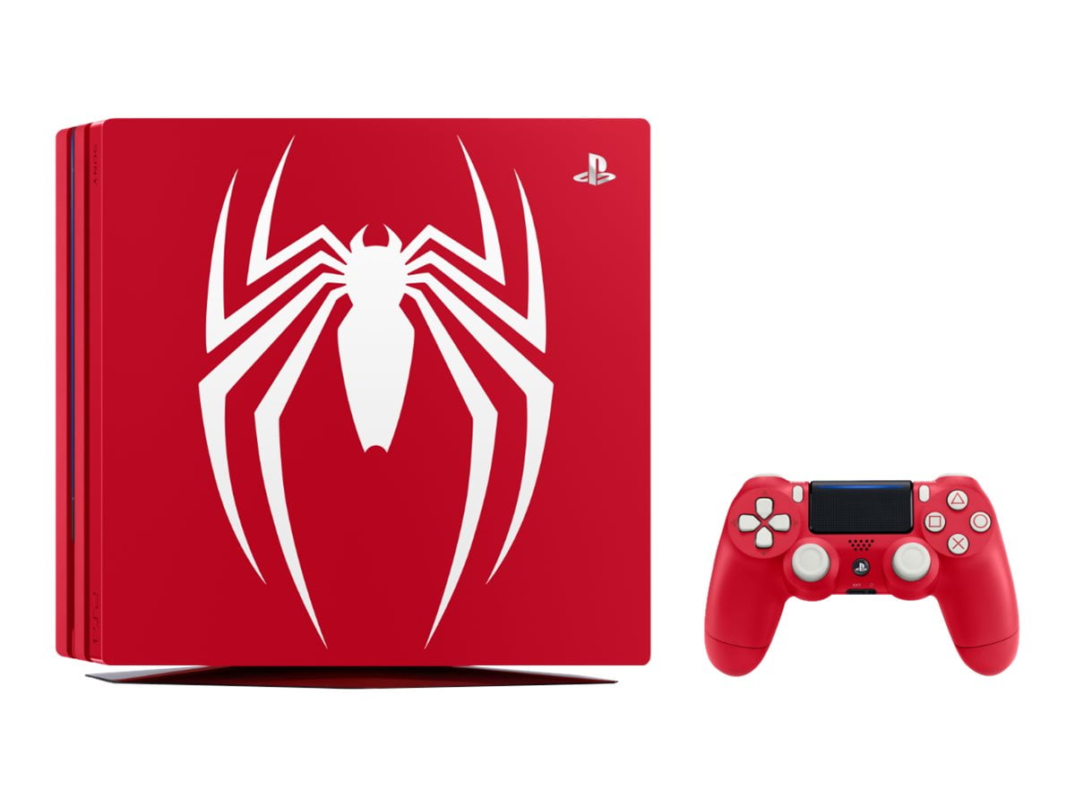 Sony Playstation 4 PRO Limited Edition Marvel's Spider-Man Amazing Red 1TB  Gaming Console with Limited Edition Dualshock 4 Wireless Controller and  Marvel's Spider-Man Game Disc 