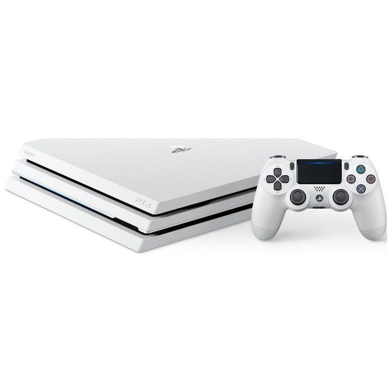 Sony PlayStation 4 Pro White PS4 Console with Compatible Controller