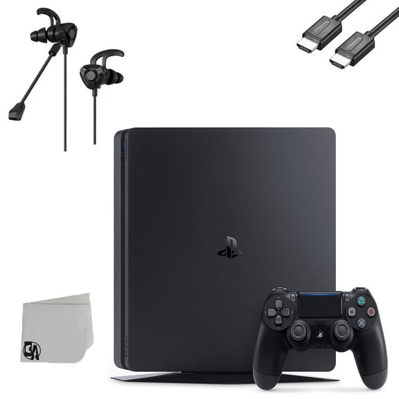 Pre-Owned Sony PlayStation 4 Slim 500GB Black Gaming Console   G9 Earbuds With Microphone BOLT AXTION Bundle Used
