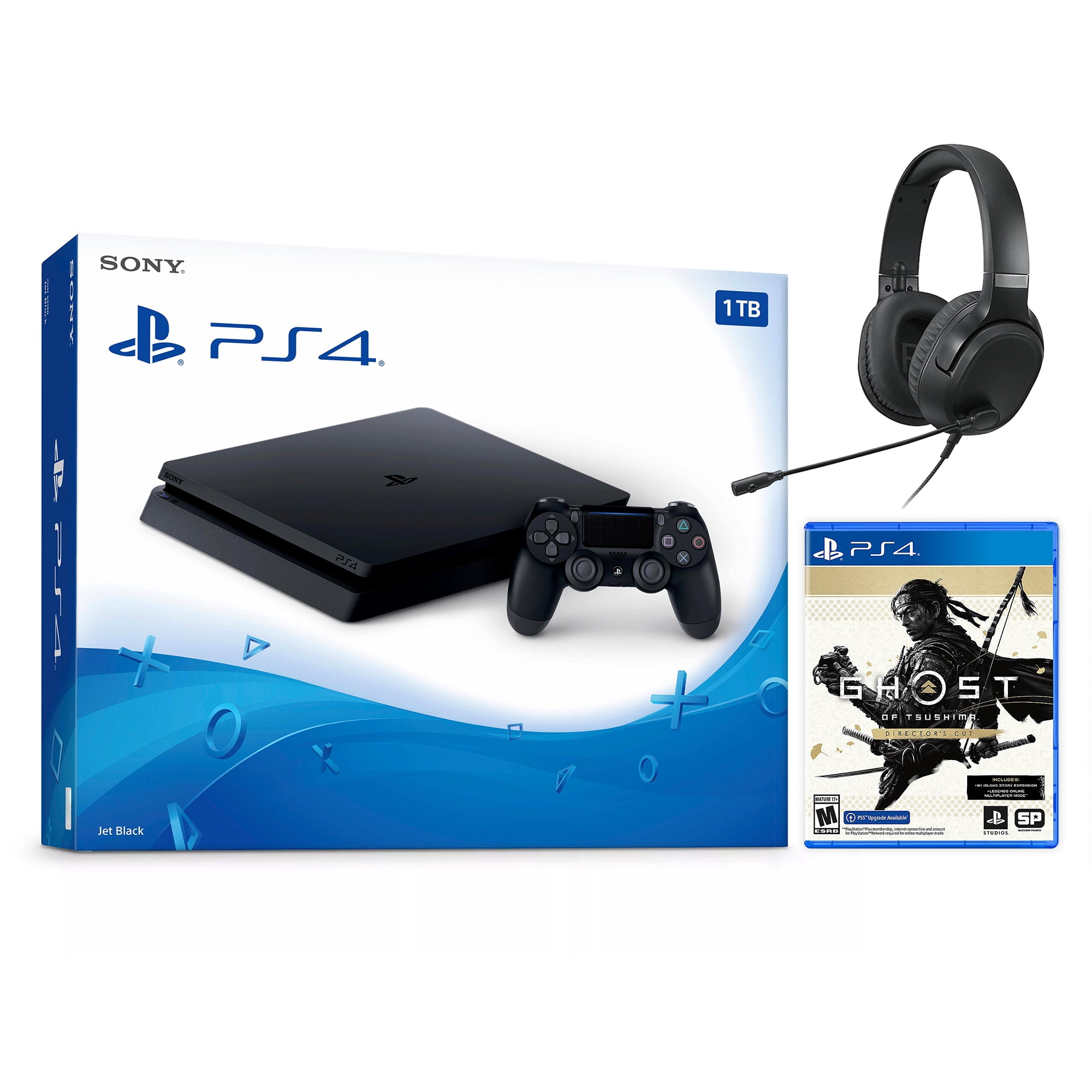 Console PS4 Slim 1TB + Controle Dualshock 4 + Ghost of Tsushima + God -  Game X