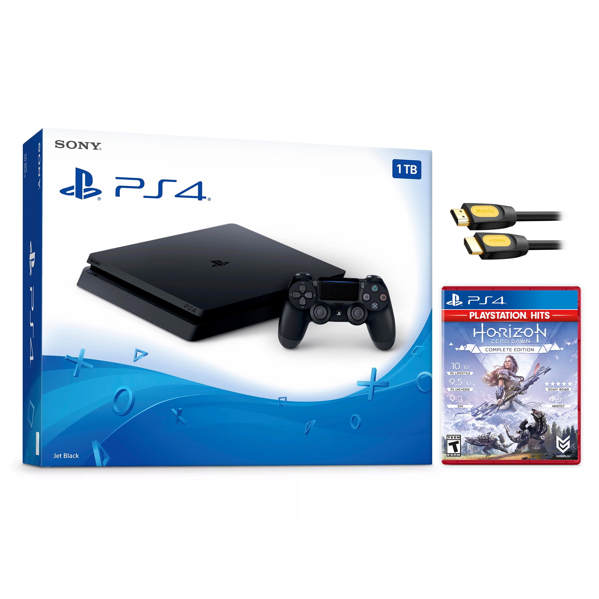 Sony 2215A PlayStation 4 Slim 500GB Gaming Console Black 2 Controller  Included with Days Gone Game BOLT AXTION Bundle Like New 