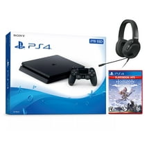 Sony PlayStation 4 Slim Horizon Zero Dawn Bundle Upgrade 2TB SSD PS4 Gaming Console, with Mytrix Chat Headset - 2TB Internal Fast SSD PS4 Console - JP Version Region Free