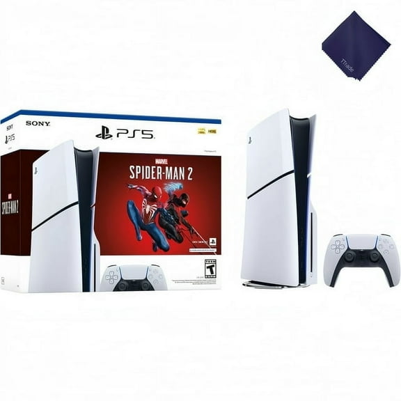 Sony PlayStation_5 Console Slim Disc Edition with Marvels Spider-Man 2 Bundle - Next-Gen Console with Exclusive Superhero Game