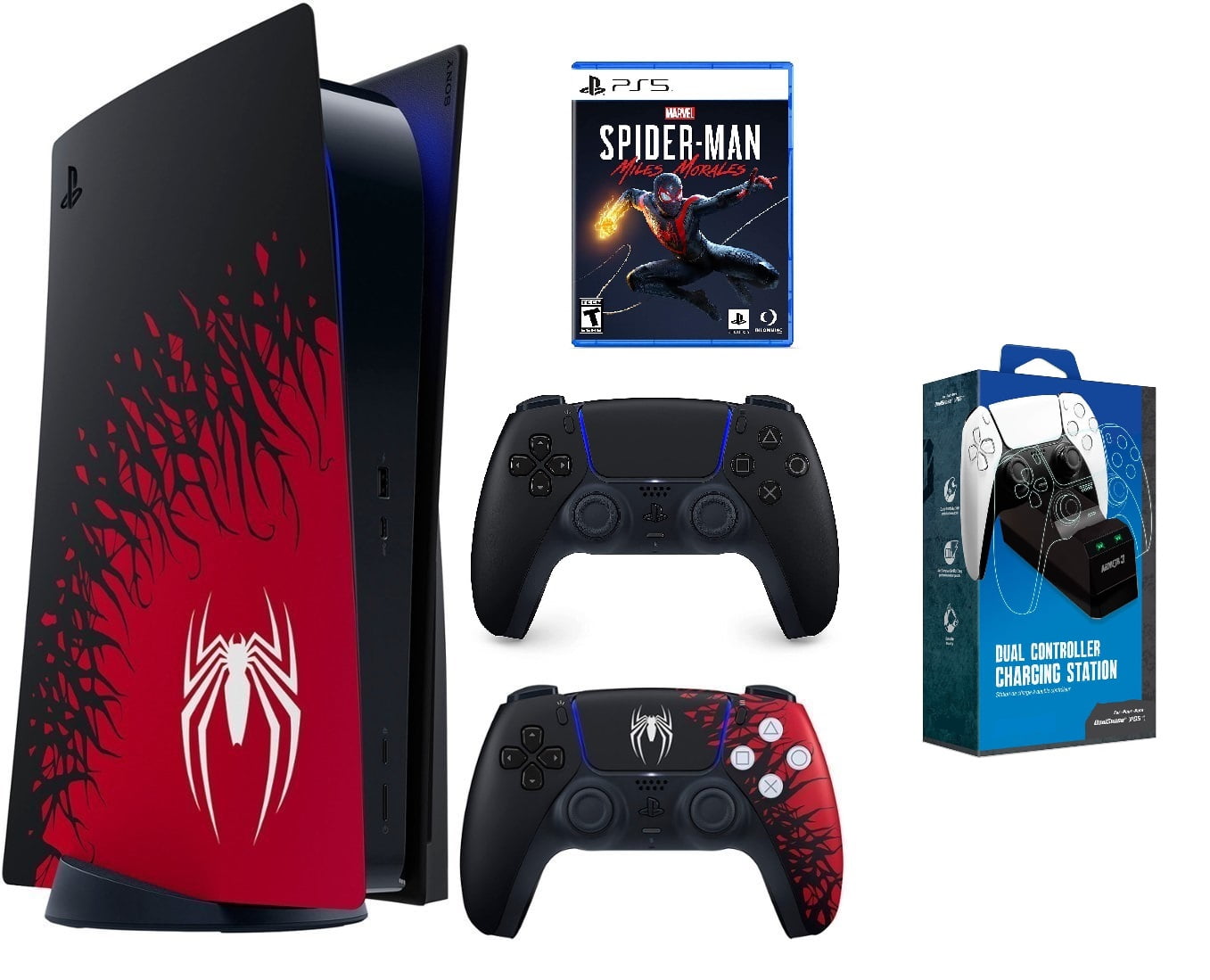 Consola PS5 Standard + Juego Spiderman Miles Morales y Demons