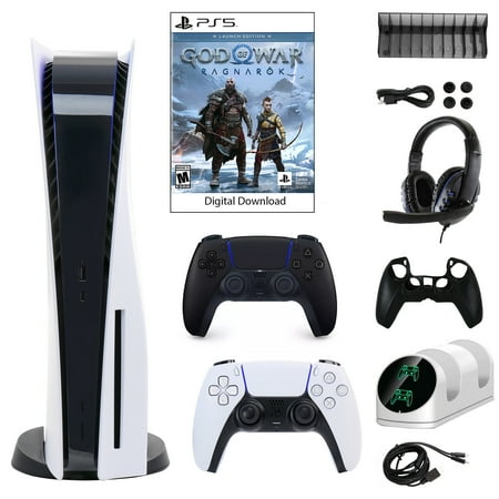 Sony PlayStation 5 Core Console with God of War: Ragnarok with Accessories and DualSense Controller in Black