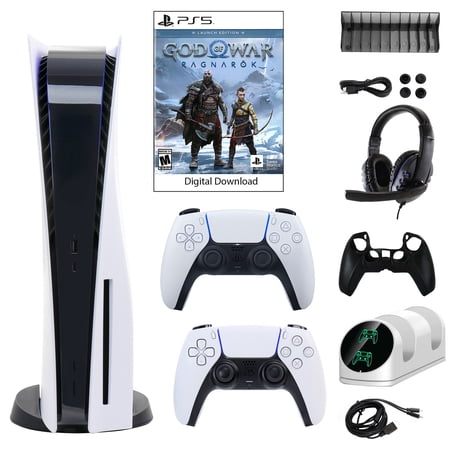 Sony PlayStation 5 Core Console with God of War: Ragnarok with Accessories and DualSense Controller in White