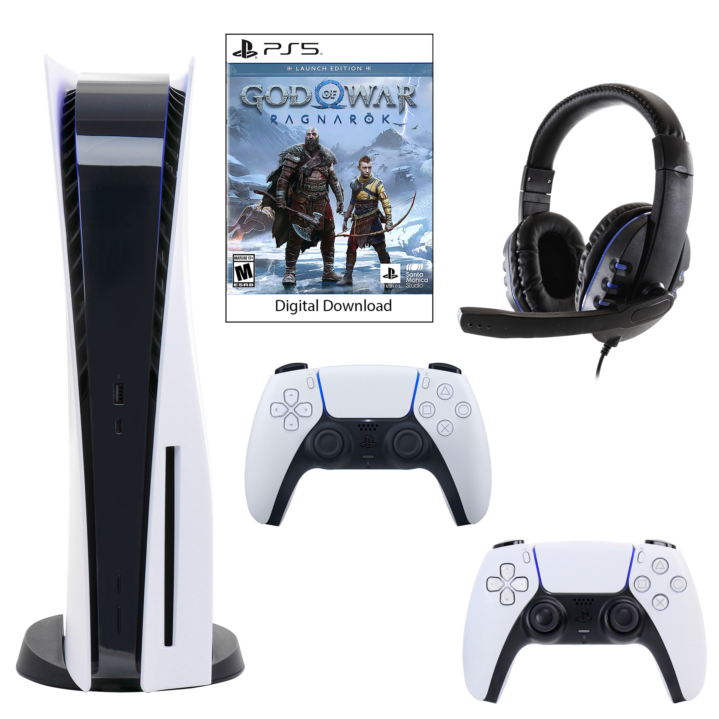 Console Playstation 5 + God of War Ragnarök, 825GB, White, Com 1 Controle,  PS5, CFI-1214A