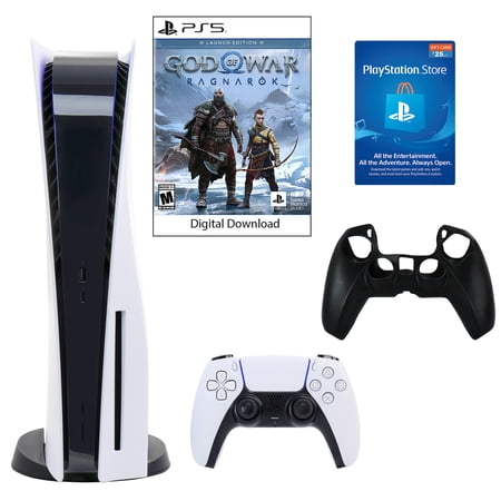 Sony PlayStation 5 Core Console with God of War: Ragnarok with PlayStation Plus Voucher and Silicone Sleeve