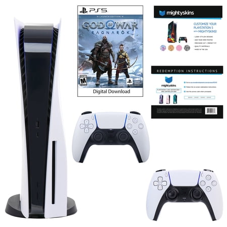 Sony PlayStation 5 825GB with God of War Ragnarok Download Voucher, White