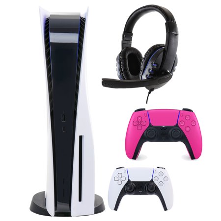 Sony PlayStation 5 Core with Extra Pink Dualsense Controller and Universal Headset