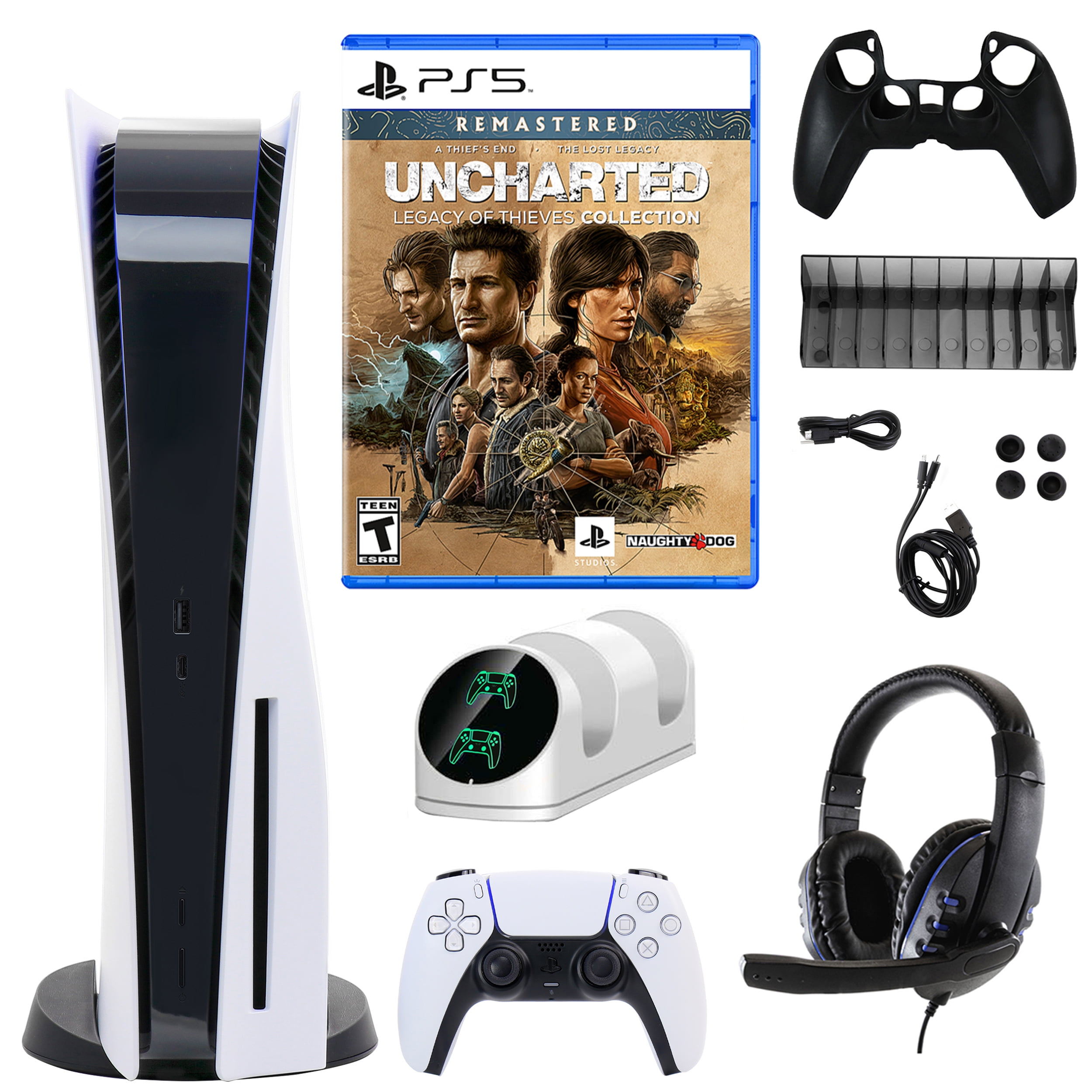 Sony PlayStation 5 Core with Uncharted Legacy and Accessories Kit (PS5,  PlayStation Disc Version) 