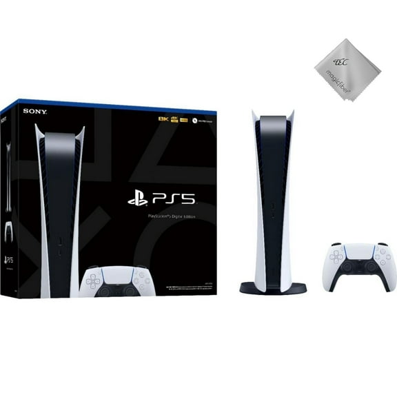 Sony PlayStation_5 Digital Edition Console - Next-Gen Gaming with Ultra-Fast SSD, All-Digital Design - White