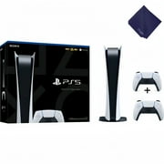 Sony PlayStation_5 Digital Edition Gaming Console with Extra Wireless Controller   Next-Gen Ultra-Fast SSD, White