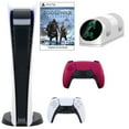 thumbnail image 1 of Sony PlayStation 5 Digital GOW Console with Extra Red Dualsense Controller and Dual Charging Dock, 1 of 1