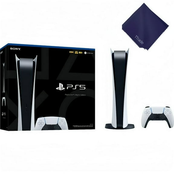 Sony PlayStation_5 Digital Version - Next-Gen Gaming Console with Ultra-Fast SSD, White Digital Edition