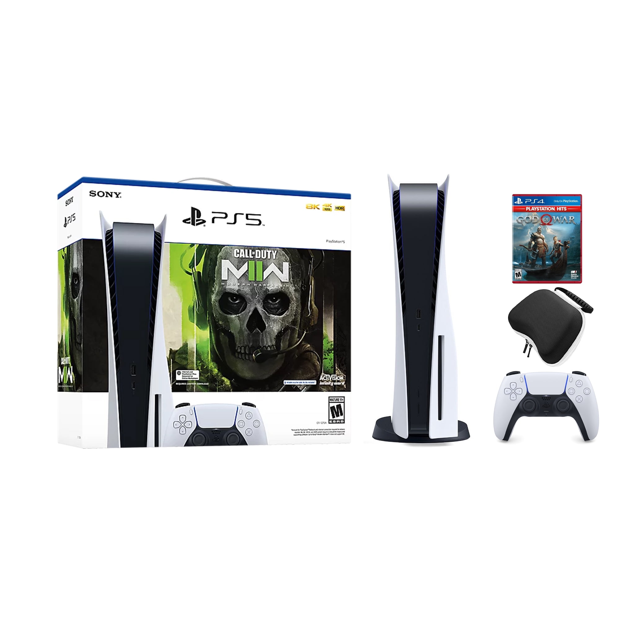 Sony PlayStation 5 Disc Edition with Call of Duty Modern Warfare II Bundle, White