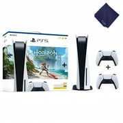 Sony PlayStation_5 Disc Version Gaming Console Bundle with Horizon Forbidden West & Extra Wireless Controller