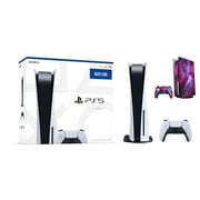 Sony PlayStation 5 Disc Version PS5 Gaming Console 825GB PCIe Gen 4 NVNe SSD with Wireless Controller Mytrix Customized Full Body Skins -Cosmic Galaxy - PS5 Disc Version JP Region Free