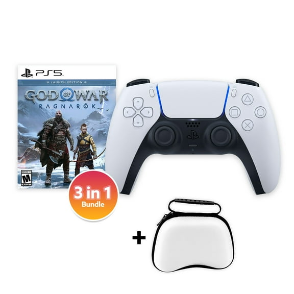 Sony PlayStation 5 DualSense Controller God of War Ragnarok Hard Shell Case, White
