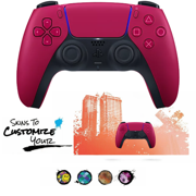 Sony PlayStation 5 Dualsense Cosmic Red Controller Bundle With MightySkins Custom Skin Voucher PS5 Custom Controller Bundle