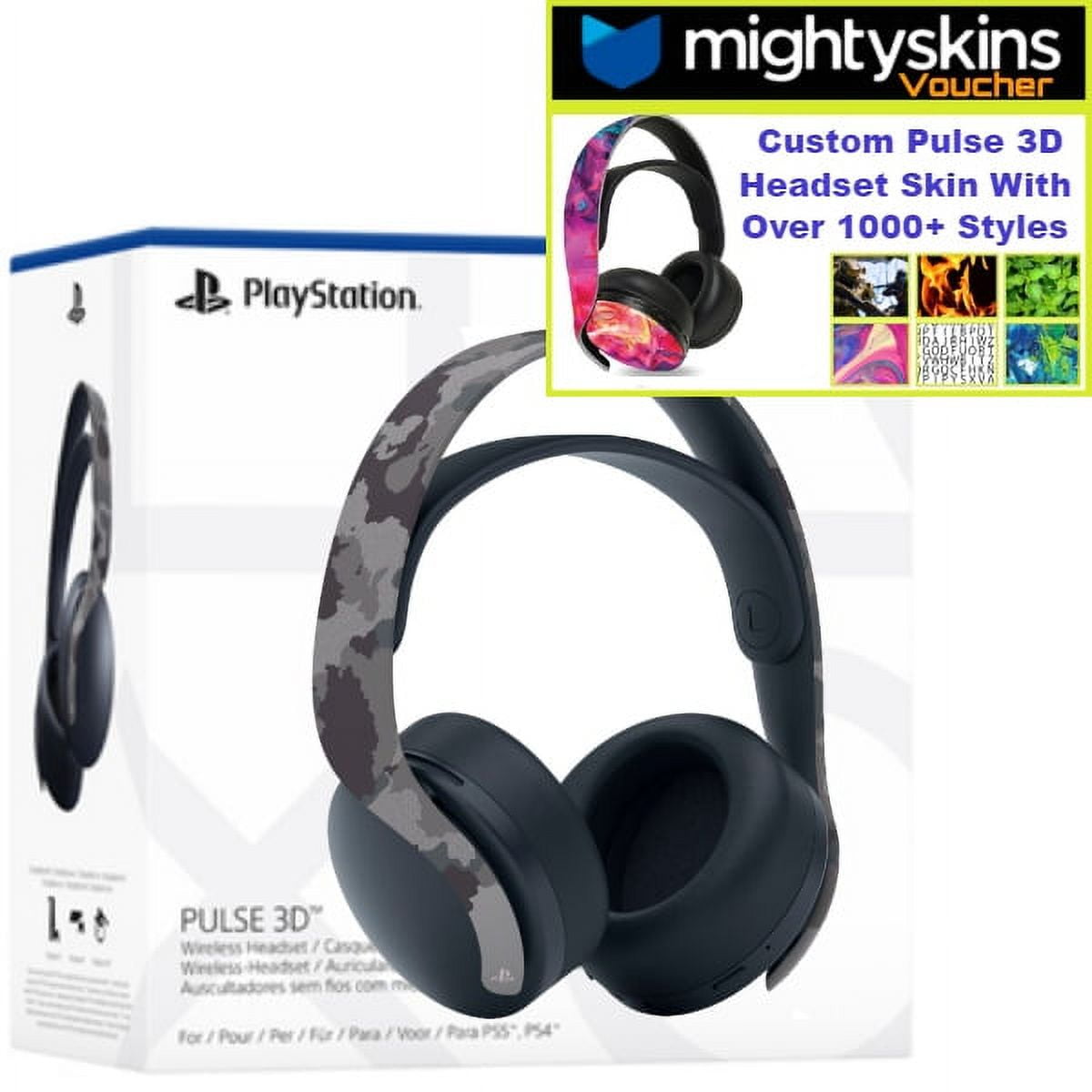 Sony PULSE 3D Wireless Gaming Headset for PS5, PS4, and PC - Gray  Camouflage