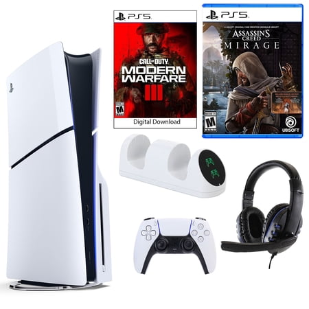Sony PlayStation 5 Slim Call of Duty: Modern Warfare III Slim Console with Mirage, Headset and Dual Charging Dock