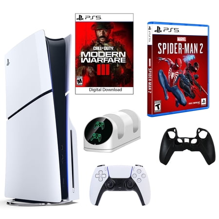 Sony PlayStation 5 Slim Call of Duty: Modern Warfare III Slim Console with Spider Man 2 Game and Accessories