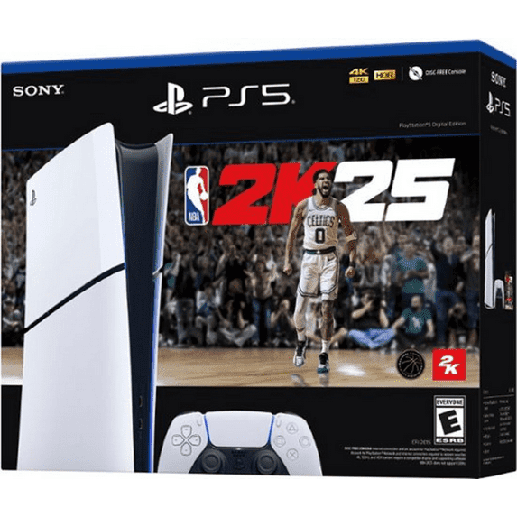 Pre-Owned Sony PlayStation 5 Slim Console Digital Edition NBA 2K25 Bundle, Black