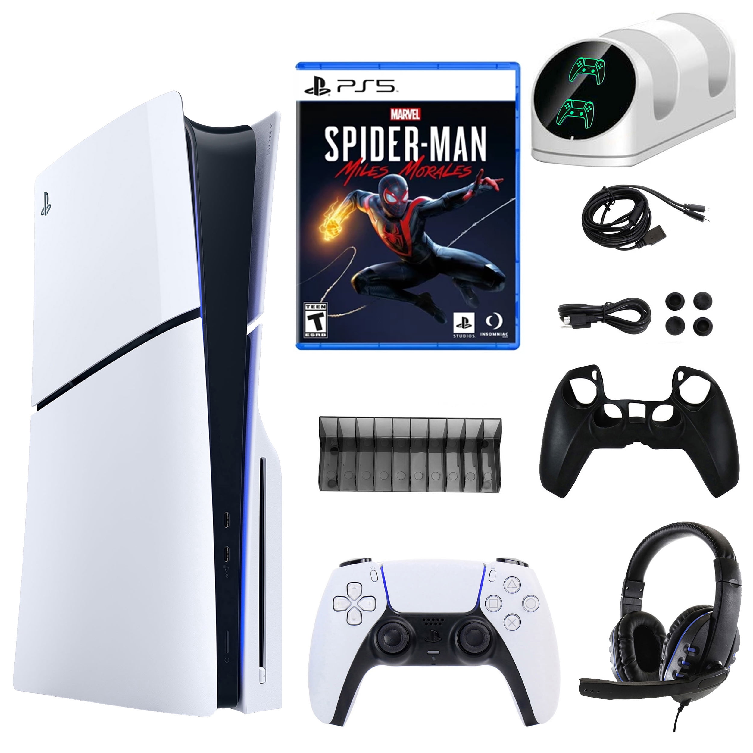 Sony PlayStation 5 Slim Console with Miles Morales & Accessories Kit