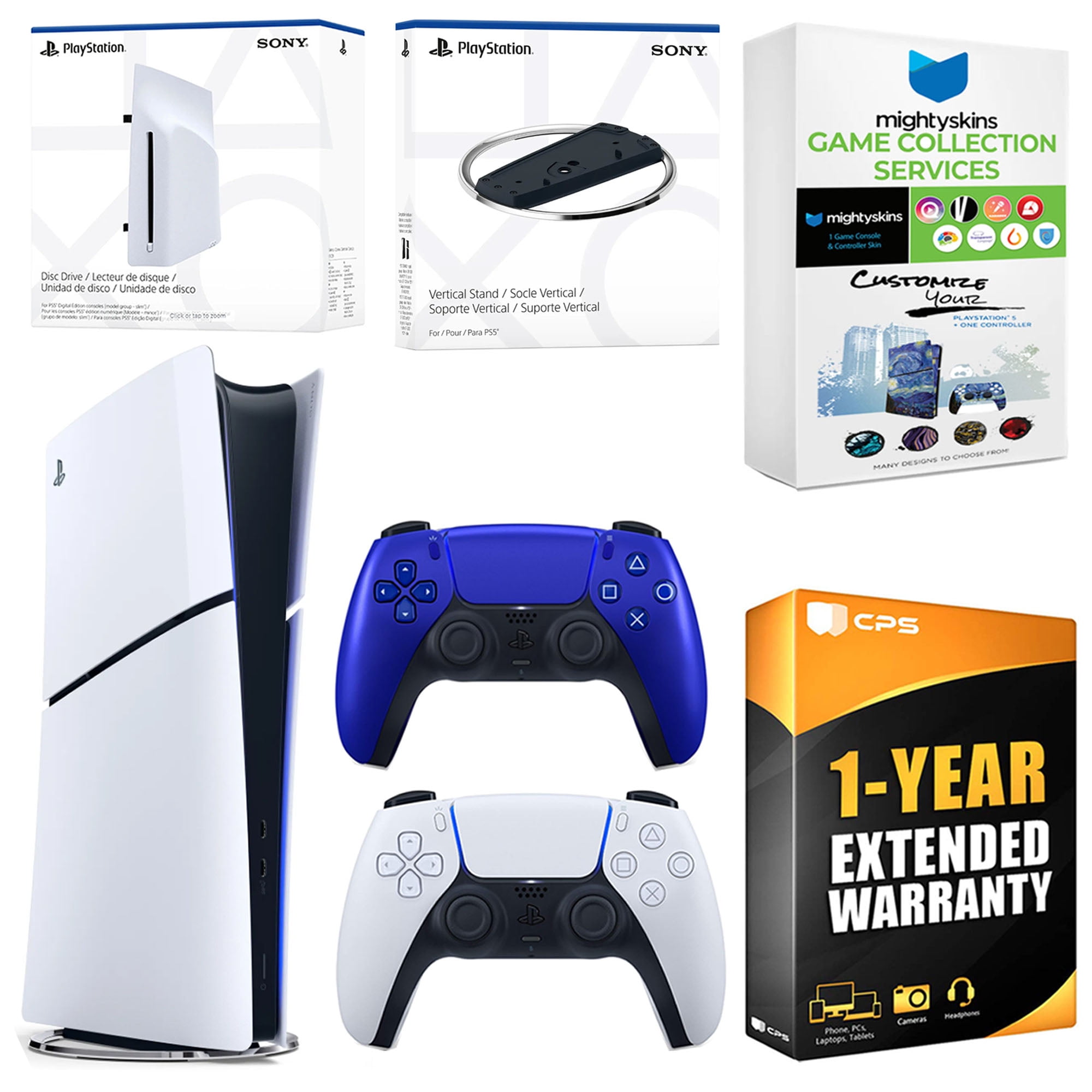 Sony PlayStation 5 Slim Digital Bundle with Disc Drive, Extra ...