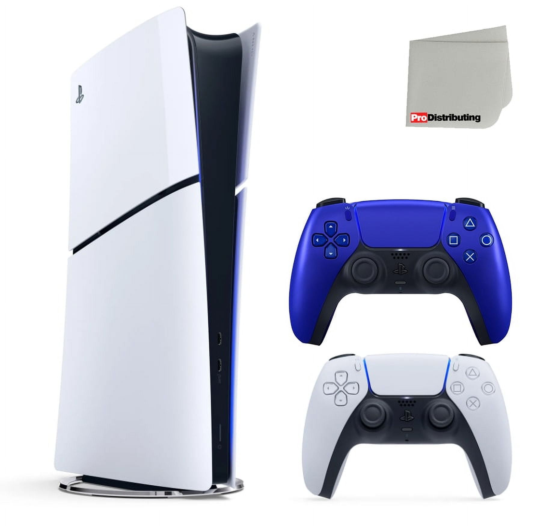 2023 New PlayStation 5 Slim Digital Edition Bundle with Two Dualsense  Controllers and Mytrix Hard Shell Protective Controller Case - Slim PS5 1TB  PCIe SSD Gaming Console 