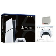 Sony PlayStation 5 Slim Digital PS5 Video Game Console with Extra White Controller