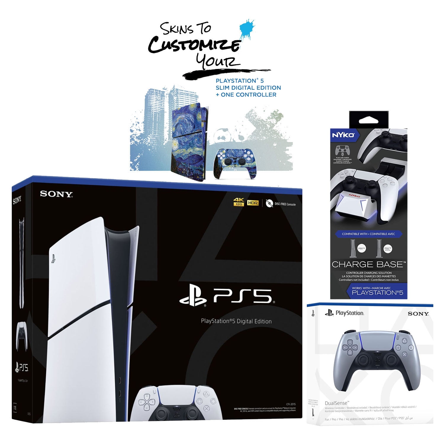 Sony PlayStation 5 Slim Digital PS5 with Extra Cosmic Red 