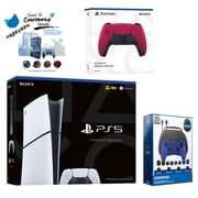 Sony PlayStation 5 Slim Digital with Extra Cosmic Red Controller, Pro Gamer Starter Kit and MightySkins Decal Voucher