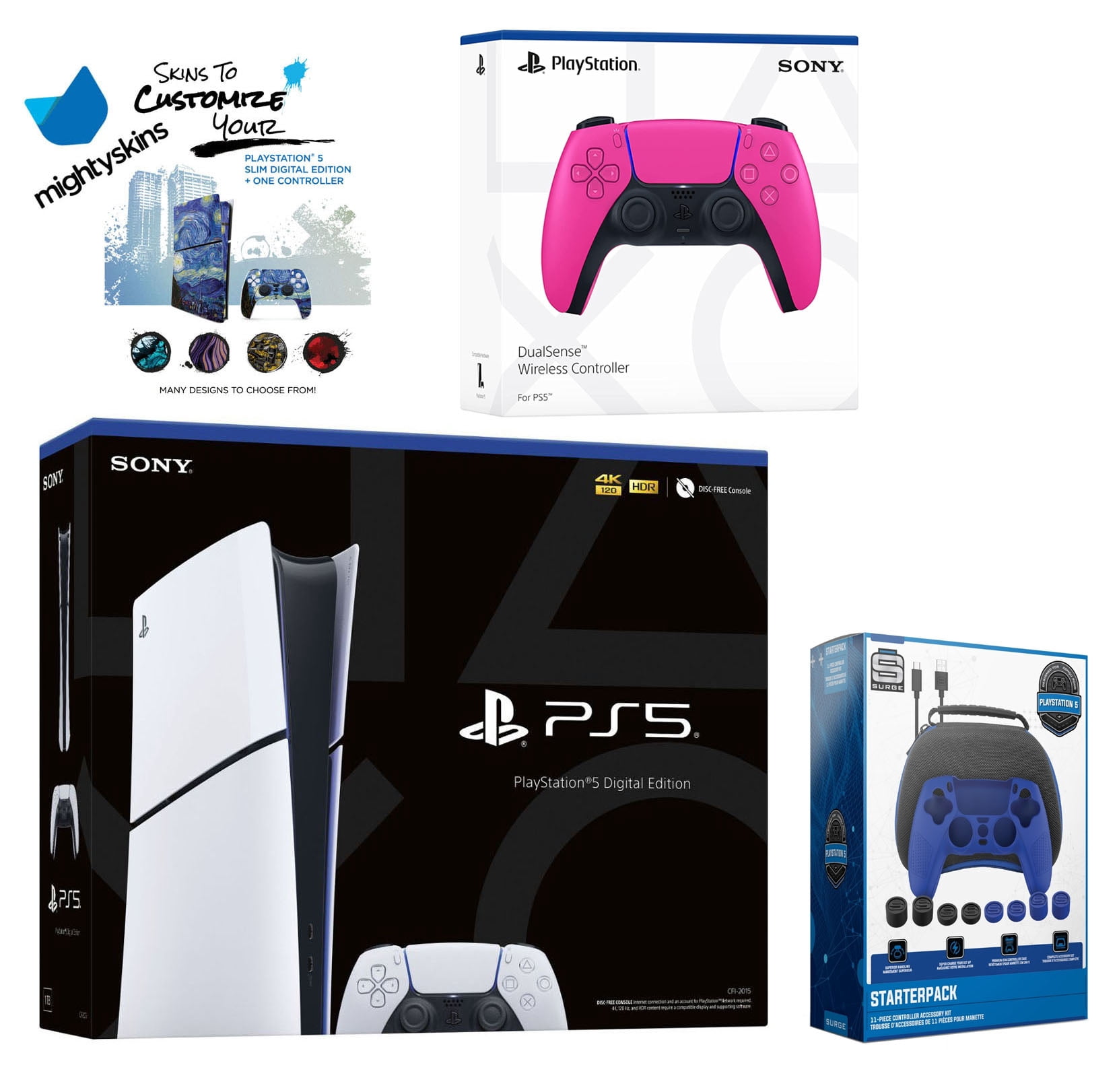 Sony PlayStation 5 Slim Digital with Extra Nova Pink Controller, Pro ...