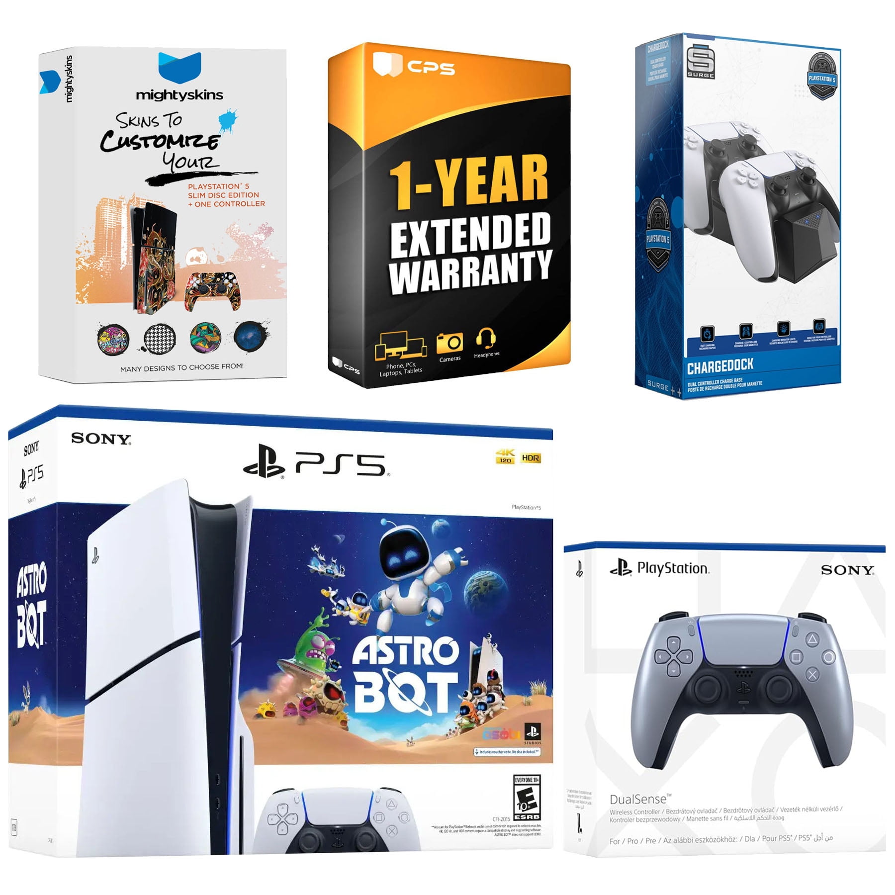 Sony PlayStation 5 Slim Disc Astro Bot Bundle with Extra Sterling ...