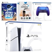 Sony PlayStation 5 Slim Disc Bundle with Astro Bot Game, MightySkins Code and Extra Controller - Chroma Indigo