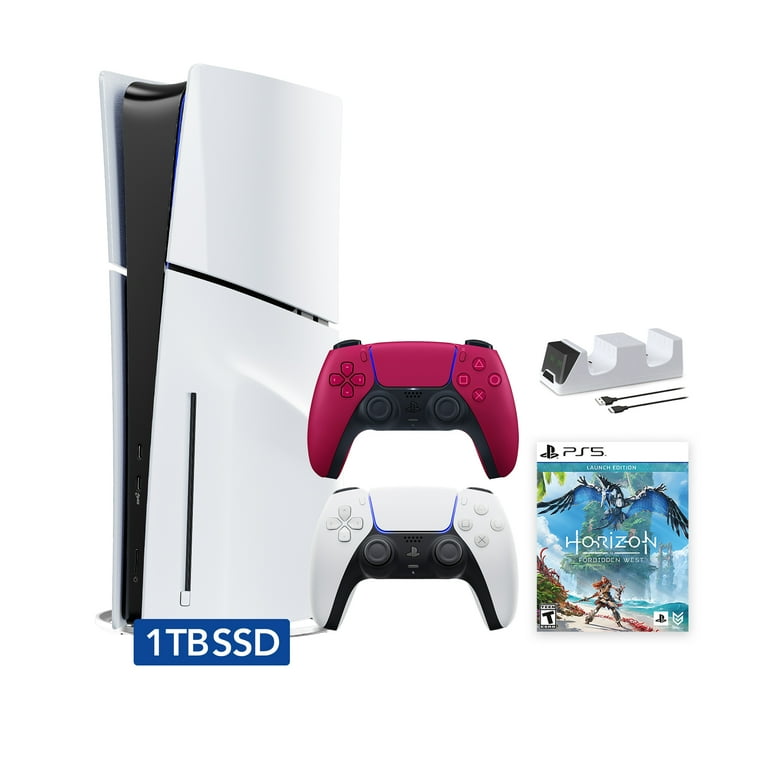 PS5 Slim Disc Edition Horizon Forbidden West Bundle with 2