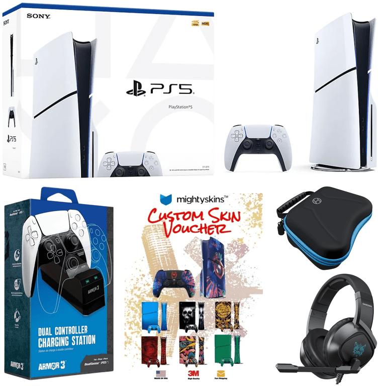 Sony PlayStation 5 Slim Disc Bundle with Wired Gaming