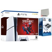 Sony PlayStation 5 Slim Disc Marvel’s Spider-Man 2 Bundle with Surge Wireless Keypad and Microfiber Screen Cleaner