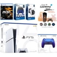 thumbnail image 1 of Sony PlayStation 5 Slim Disc PS5 with Call of Duty: Black Ops 6, Extra Chroma Indigo Controller, Gamer Starter Pack, Dual Charge Dock and MightySkins Voucher Bundle, 1 of 1