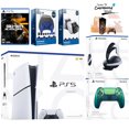 thumbnail image 1 of Sony PlayStation 5 Slim Disc PS5 with Call of Duty: Black Ops 6, Extra Chroma Teal Controller, Pulse Elite Headset, Gamer Starter Pack, Dual Charge Dock and MightySkins Voucher Bundle, 1 of 5