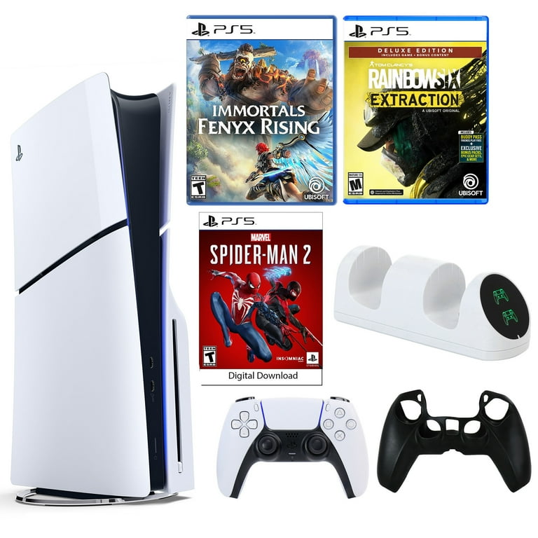 Sony PlayStation 5 Slim Console with Spider Man 2, 2 Games