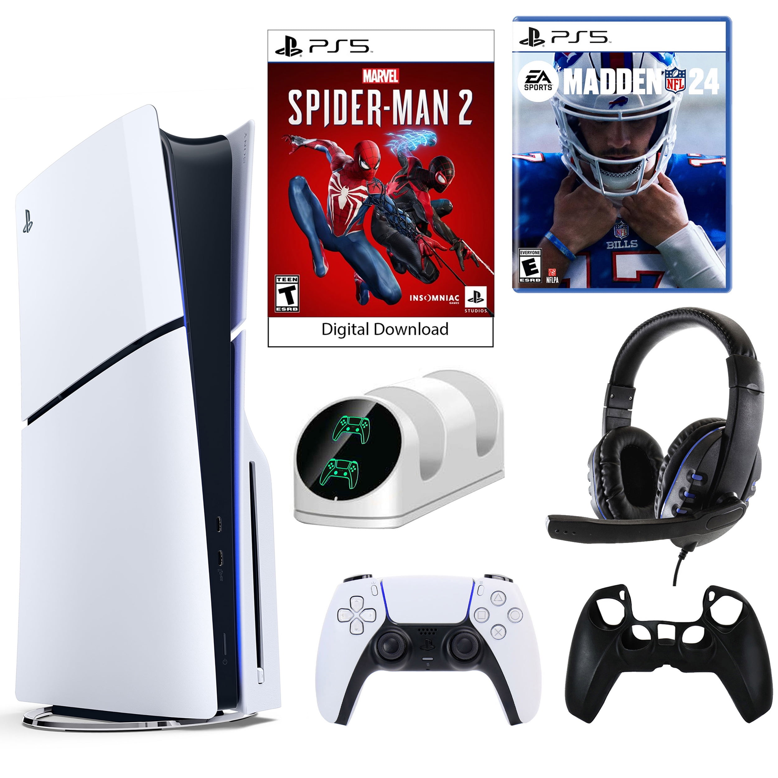 Sony PlayStation 5 Slim Spider Man 2 PS5 Console, Madden 24 Game and  Accessories - Walmart.com