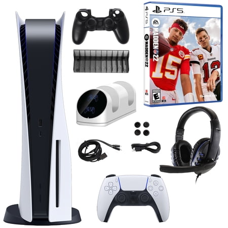 Sony PlayStation 5 with Madden NFL 22 Game and Accessories Kit (PS5 Disc Version)