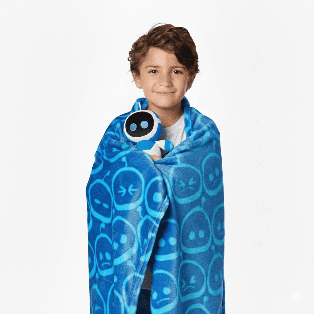 Sony PlayStation Astrobot 11-inch Character Hugger and 50 x 60-inch Throw Blanket Set – Ultra Soft Plush Character Pillow for Kids